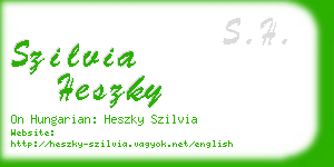 szilvia heszky business card